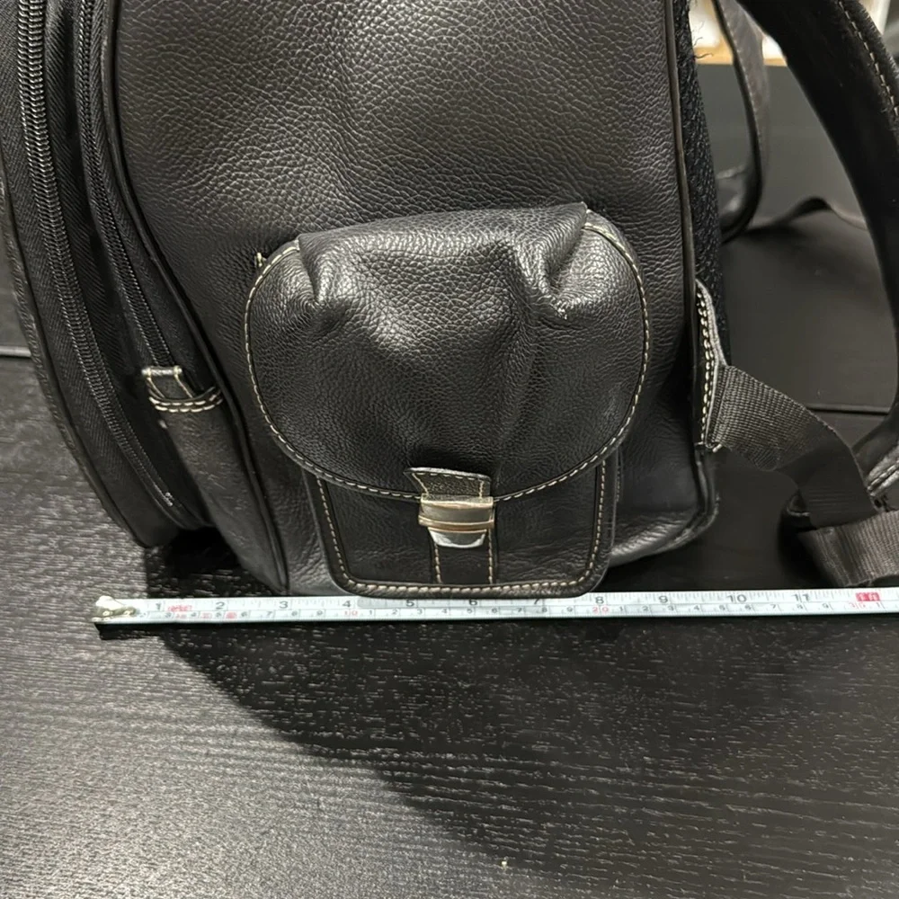 Harley-Davidson by Athalon Large Black Leather Backpack